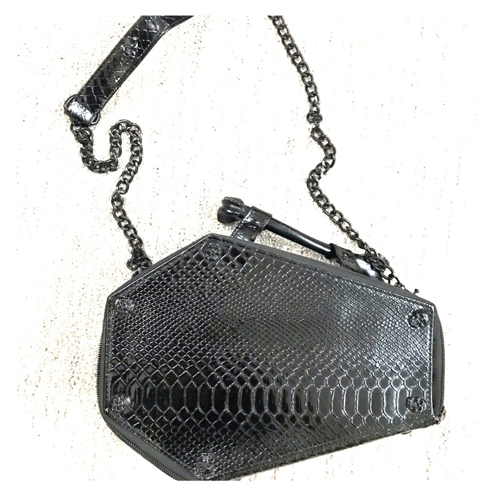 Imitation alligator skin coffin purse!